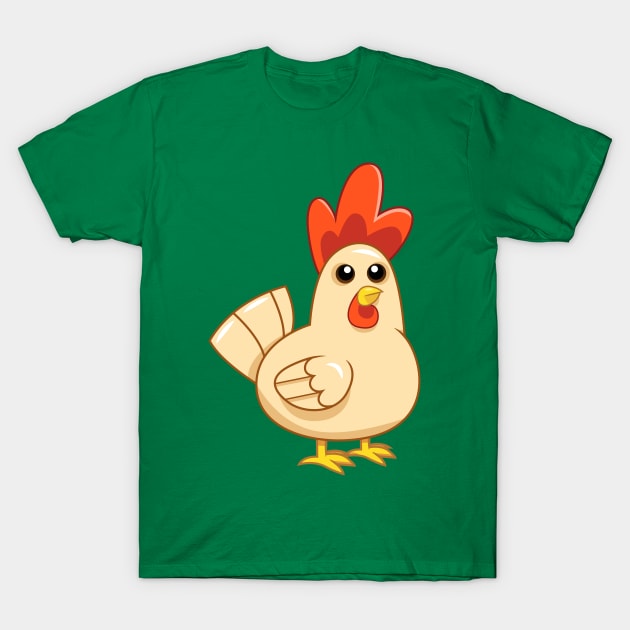 Chicken T-Shirt by CloudyGlow